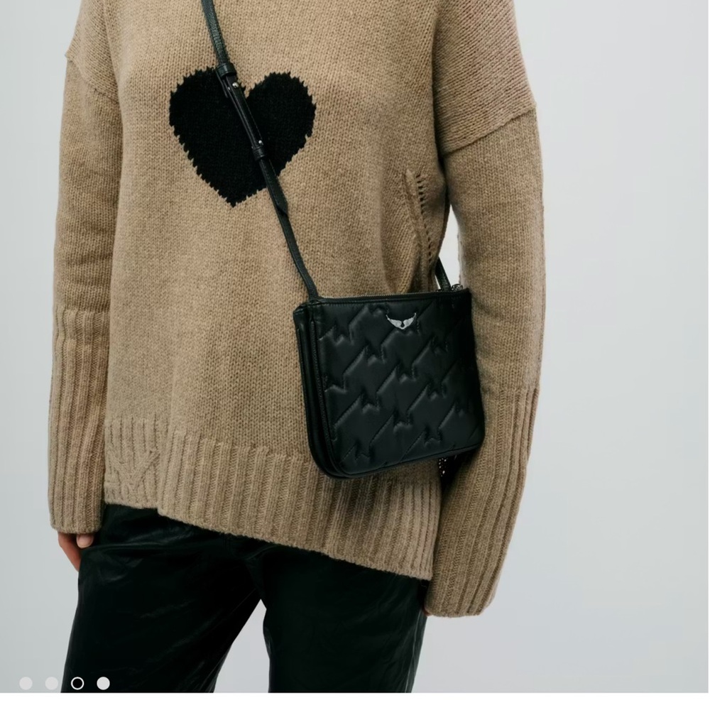 Zadig & Voltaire Black Quilted Leather‎ Star Crossbody Bag
